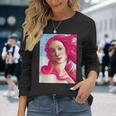 サンドロ・ボッティチェリ作 ピンクの髪の金星 長袖Tシャツ 彼女への贈り物