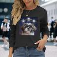 シーズー 犬 シウツー 犬 エイリアン Ufohitzhu おもしろい シーズー 長袖tシャツ 長袖Tシャツ 彼女への贈り物