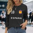 スペイン サッカー フットボール ナンバー10 10ファン 長袖Tシャツ 彼女への贈り物
