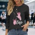 タップダンサー レトロフラワー タップダンサーデザイン タップダンス 長袖Tシャツ 彼女への贈り物