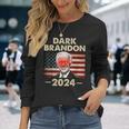 ダークブランドン・バイデン 2024 レトロフラッグ Usa ファニー ジョー・バイデン 長袖Tシャツ 彼女への贈り物
