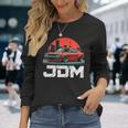 ディストレス Jdm レジェンド ドリフト レース レッドカー 東京スカイライン ギフト 長袖tシャツ 長袖Tシャツ 彼女への贈り物