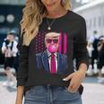 トランプ バブルガム アメリカ国旗 アメリカ トランプ 長袖Tシャツ 彼女への贈り物