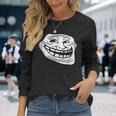 トロール フェイス ミーム ファニー ダンク ミーム トロールフェイス 長袖Tシャツ 彼女への贈り物