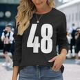 ナンバーフォーティーエイト 48 スポーツチーム制服 誕生日 48 長袖Tシャツ 彼女への贈り物
