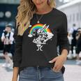 ハロウィーン 白いウサギ 不思議の国のアリス 長袖Tシャツ 彼女への贈り物
