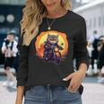 バイカー エキゾチック ショートヘア 猫 乗馬 オートバイ 長袖Tシャツ 彼女への贈り物