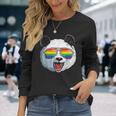 パンダ ゲイプライド Lgbt レインボーフラッグ サングラス Lgbtqギフト 長袖Tシャツ 彼女への贈り物