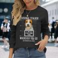 パーソナルストーカー犬ジャックラッセルテリア私はあなたに従います Jack Russell Terrier Dog 長袖tシャツ 長袖Tシャツ 彼女への贈り物