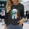 ビション・フリーゼ好きのかわいいビション・フリーゼの犬 長袖Tシャツ 彼女への贈り物