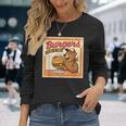 ビンテージ Burgers Biggest In Town ベア ハンバーガー ショップ 長袖Tシャツ 彼女への贈り物