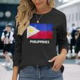 フィリピン国旗tシャツ 長袖Tシャツ 彼女への贈り物