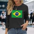 ブラジル レディース メンズ キッズ 左胸 ブラジル国旗 長袖Tシャツ 彼女への贈り物