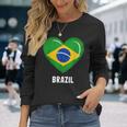 ブラジル国旗シャツ 長袖Tシャツ 彼女への贈り物