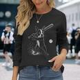 ボストンテリア 野球 スポーツ 犬好き 長袖Tシャツ 彼女への贈り物