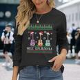 メレカリキマカハワイアンクリスマスウクレレ醜いデザインシャツ 長袖Tシャツ 彼女への贈り物