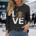 ラブラドールラブチョコレートラボラバー 長袖Tシャツ 彼女への贈り物