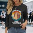 ヴィンテージ パネトーネorry I'm Late Iaw Panettone Food Lover 長袖Tシャツ 彼女への贈り物