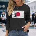 ヴィンテージ 野球 試合 リーグ 日本国旗 代表 選手 長袖Tシャツ 彼女への贈り物