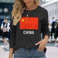 中国国旗シャツ 長袖Tシャツ 彼女への贈り物