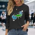 卓球 おもしろビール ピンポン 長袖Tシャツ 彼女への贈り物