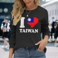 台湾の誇り 台湾のルーツ I Love Taiwan 台湾国旗 長袖Tシャツ 彼女への贈り物