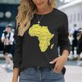手描きアフリカ地図tシャツ 国名付き 長袖Tシャツ 彼女への贈り物