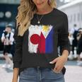 日本 フィリピン ハーフフラッグ 日本 フィリピン ジャージ 長袖Tシャツ 彼女への贈り物