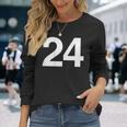 背番号24 番号付きシャツ番号 長袖Tシャツ 彼女への贈り物