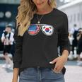 韓国アメリカン プライド サングラス 韓国国旗 アメリカ国旗 長袖Tシャツ 彼女への贈り物