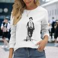 Billy Kid ガンスリンガー ガンファイターヒストリーワイルドウェストギフト 長袖Tシャツ 彼女への贈り物