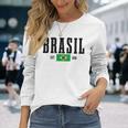 Brasil Est 1500 ブラジル ブラジリアン 国旗 プライド 長袖tシャツ 長袖Tシャツ 彼女への贈り物
