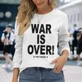 Exclusive War Is Over ご希望の場合限定ブラックプリント 長袖tシャツ 長袖Tシャツ 彼女への贈り物