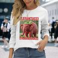 Brainrot Animal Gen Alpha Meme ストロベリーエレファント 長袖Tシャツ 彼女への贈り物