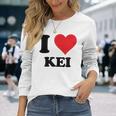 I Heart Keiファーストネーム I Love パーソナライズ 長袖Tシャツ 彼女への贈り物