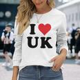 I Heart Uk Initials I Love UK First And Last Name U K 長袖tシャツ 長袖Tシャツ 彼女への贈り物