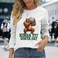 Kinda Fitorta Fat Gorilla ヘビーウェイトリフティング 面白いジム 長袖Tシャツ 彼女への贈り物