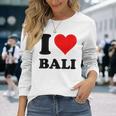 I Love Bali 長袖Tシャツ 彼女への贈り物