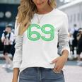 Number 69 シャツ レトロ ユニフォーム ヨーロッパスタイル バックプリント ジャージ 長袖Tシャツ 彼女への贈り物