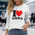 アイ・ラブ・アンナ 長袖Tシャツ 彼女への贈り物