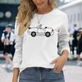 ジャパニーズホワイト スポーツカー Jdm オートクロス レーシングロードスター 長袖Tシャツ 彼女への贈り物