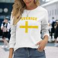 スウェーデンサッカースウェーデン国旗 ファンジャージ 長袖Tシャツ 彼女への贈り物