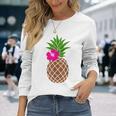 パイナップル コスチューム フルーツ コスチューム フルーツ ハワイ Pineapple 長袖Tシャツ 彼女への贈り物