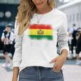 ボリビア国旗ボリビア 長袖Tシャツ 彼女への贈り物