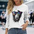 ボルゾイ 犬 モチーフ ペット イラスト サングラス ボルゾイ 長袖Tシャツ 彼女への贈り物