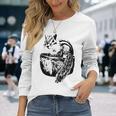 リスちゃん リス シマリス モチーフ げっ歯類 動物 カラフル デザイン 長袖Tシャツ 彼女への贈り物