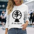 ロードシヴァ ヒンズー教 ゴッドオーム マントラ サンスクリット ヨガ 長袖Tシャツ 彼女への贈り物