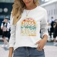 ヴィンテージカー 1986 年3月 40 歳の誕生日 1986 年のクラシックカー 長袖Tシャツ 彼女への贈り物