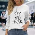 不戦の鳩 世界平和の象徴 ホープ・ハーモニー・フェスティバル No War Dove Of Wolrd Peace 長袖tシャツ 長袖Tシャツ 彼女への贈り物