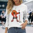 愉快なダビングプードル カナダ アイスホッケーファン ウィンタースポーツ 長袖Tシャツ 彼女への贈り物